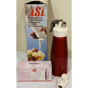 iSi Cream Profi Whip Professional Cream Whipper & 24 Chargers, 1 US Pt / 0.5L